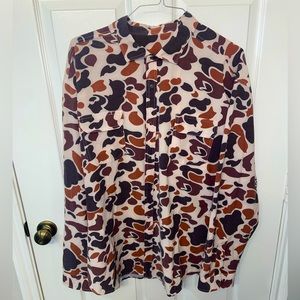 Two Dove vintage camo long sleeve button up